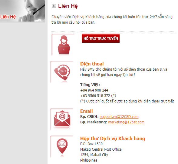 Phương thức liên hệ Phương thức liên hệ